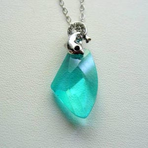 Mermaid Necklace, Moon Pool Necklace, Magic of the Moon Pool, Crystal Pendant, Dolphin Crystal Pendant, Mako Mermaid Pendant
