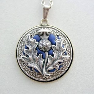 Scottish Jewelry, Victorian Style, Thistle Necklace, Scotland&#39;s National Flower, Scottish Gift, Victorian Jewelry