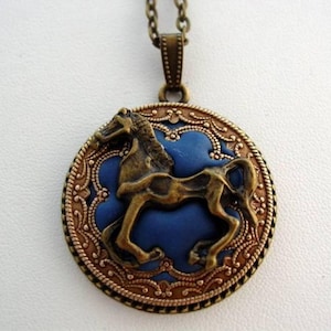 Victorian Style Horse Necklace, Riding Horse Necklace, Horse Pendant, Layered Necklace, Unique Horse Necklace, Victorian Jewelry