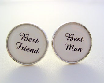 Wedding Gift Best Man Best Friend Cufflinks Best Man Gift Dress Clips Best Man Wedding Gift