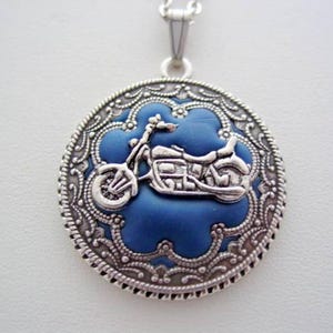 Victorian Style Motorcycle Necklace, Motorbike Pendant, Cycle Pendant, Layered Necklace, Unique Necklace, Victorian Jewelry