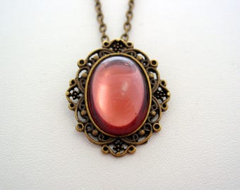 Victorian Style, Light Amethyst Necklace, Light Amethyst Pendant, Light Purple Necklace, Victorian Jewelry