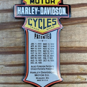 Harley Davidson Motorcycles Refrigerator Magnet Vintage Advertisement Patent