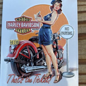 Harley Davidson Motorcycles Refrigerator Magnet Vintage Advertisement