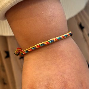 Tibetan Five Color Red String for Baby, Newborn Protection Lucky knot bracelet, Adjustable Handmade Jewelry for Kids, Mommy and Me Bracelet