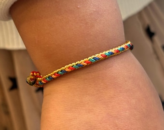 Tibetan Five Color Red String for Baby, Newborn Protection Lucky knot bracelet, Adjustable Handmade Jewelry for Kids, Mommy and Me Bracelet