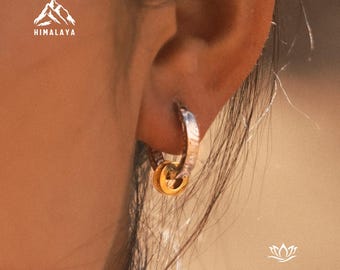 Orecchino Vintage Tibetano In Argento Sterling 925 Fatto A - Foto 11