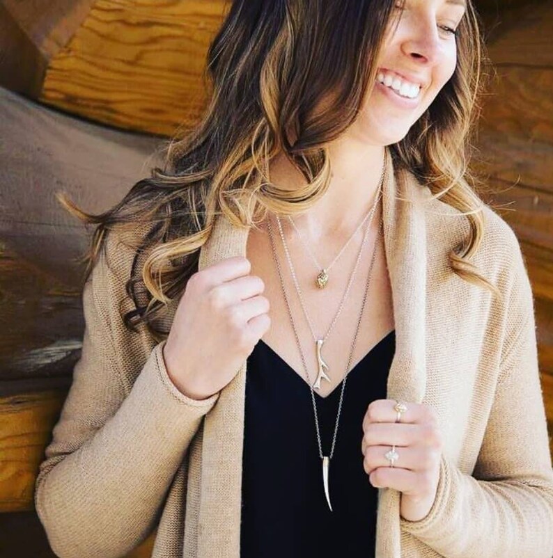 Antler Necklace Canadian inspired fashion unisex jewelry outdoor fashion image 3