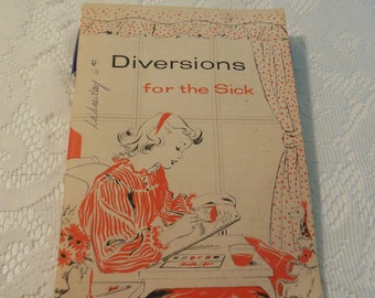 vintage 1959 booklet ephemera "Diversions for the Sick"   copyrighted by John Hancock Mutual Life Insurance Company