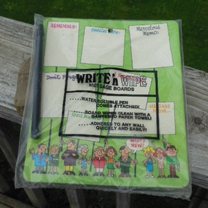 fun vintage Wipe & Write message board New In Package circa 1980's image 1