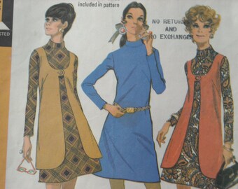 1969 McCall's "Step-by-step" pattern for dresses & vest