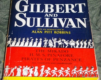 vintage 1950 paperback: Words & Music to Gilbert and Sullivan's plays - The Mikado and others