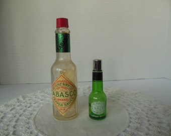 Vintage bottles - Lot of 2 - Tabasco pepper sauce & Faberge Brut sample - both are empty of contents