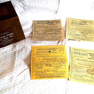 Vintage 1949-1952 NY Commercial Vehicle Registrations for 1939 Ford Wrecker
