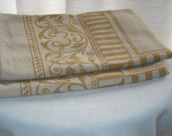 Set of two vintage table scarves - 2 scarfs - 1970s