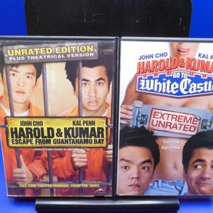 DVDs Lot of 2 Harold and Kumar Escape from Guantanamo Bay and Go To White Castle