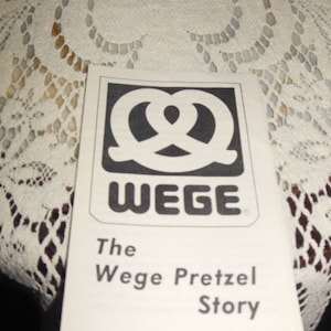 brochure story of Wege Pretzels  vintage from 1970&#39;s product insert ephemera