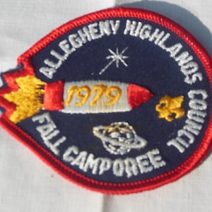 Boy Scouts patch 1979 Fall Camporee Allegany Highlands Council BSA embroidered