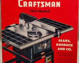 vintage Craftsman Sears Roebuck and Company Power Tools Catalog for 1953 models