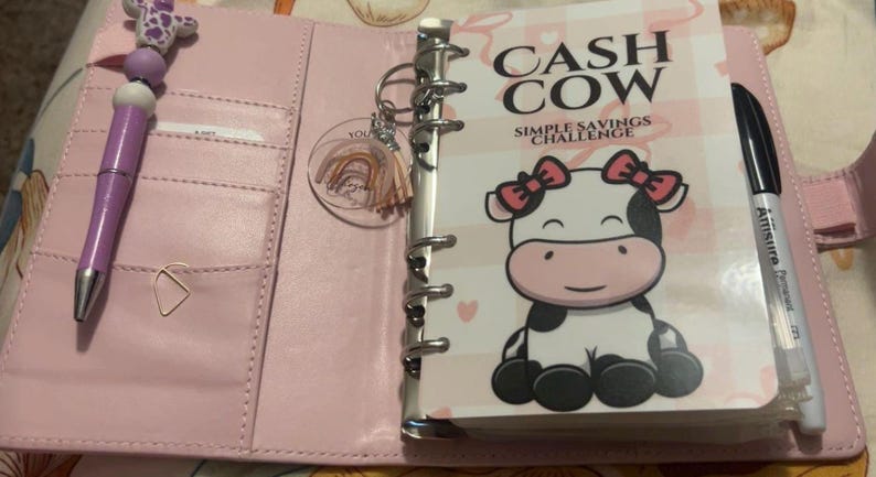 Pink Cash Cow A6 Budget Binder: Savings Challenge Trackers image 4