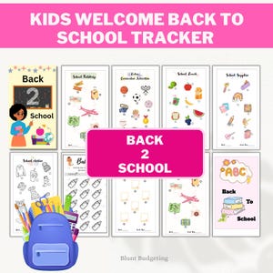 Seguimiento del regreso a clases para niños / Registro de rutina escolar y tareas / Seguimiento del progreso académico del niño / Libro físico.
