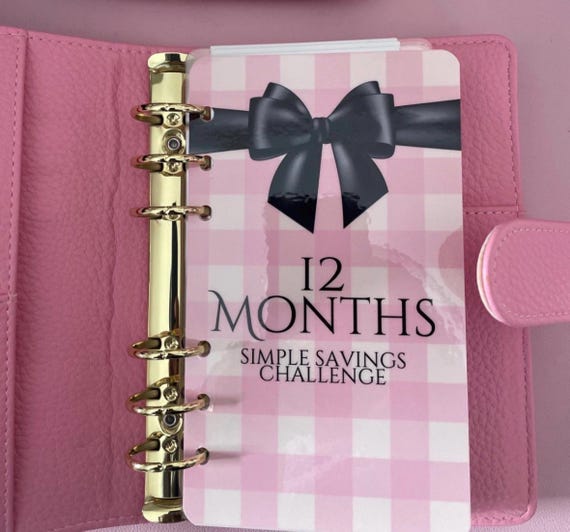 A6 Budget Binder: 12 Month Savings Challenge with Envelopes