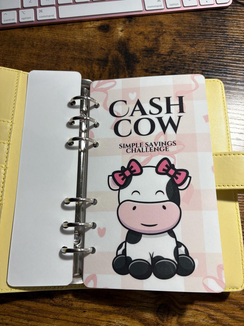 Pink Cash Cow A6 Budget Binder: Savings Challenge Trackers image 2