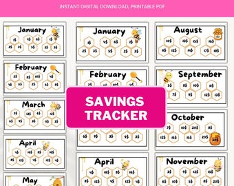 Sfida del risparmio delle api: A6 Budget Tracker (download digitale)
