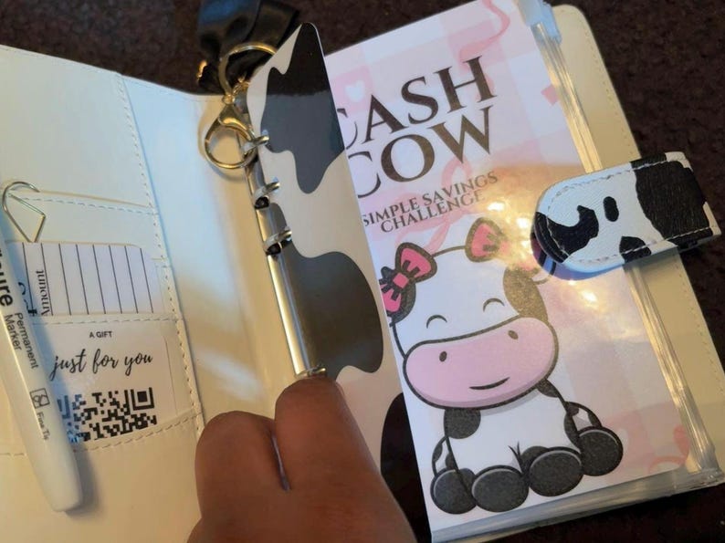 Pink Cash Cow A6 Budget Binder: Savings Challenge Trackers image 5