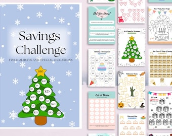 Holiday Savings Challenge Book: Printable Money Tracker (PDF)