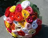 Summer - wedding bouquet with felt roses