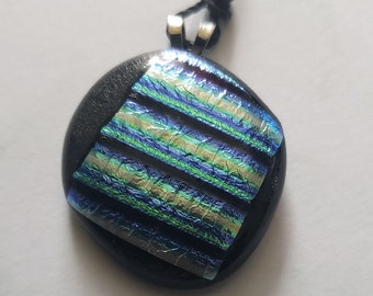 Glass metallic necklace by Styx River Art