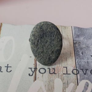 Embrace Nature with Our Lake Michigan Beach Stone Adjustable Ring, Lake Michigan Ring, Michigan Beach Stone Jewelry, Styx River Art