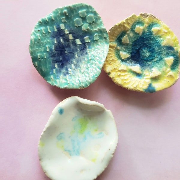 Our tiny little bowls are sweet and cute, perfect for Home Decor, Party Favor, Ring Dish, Kitchen Chef, by Styx River Art