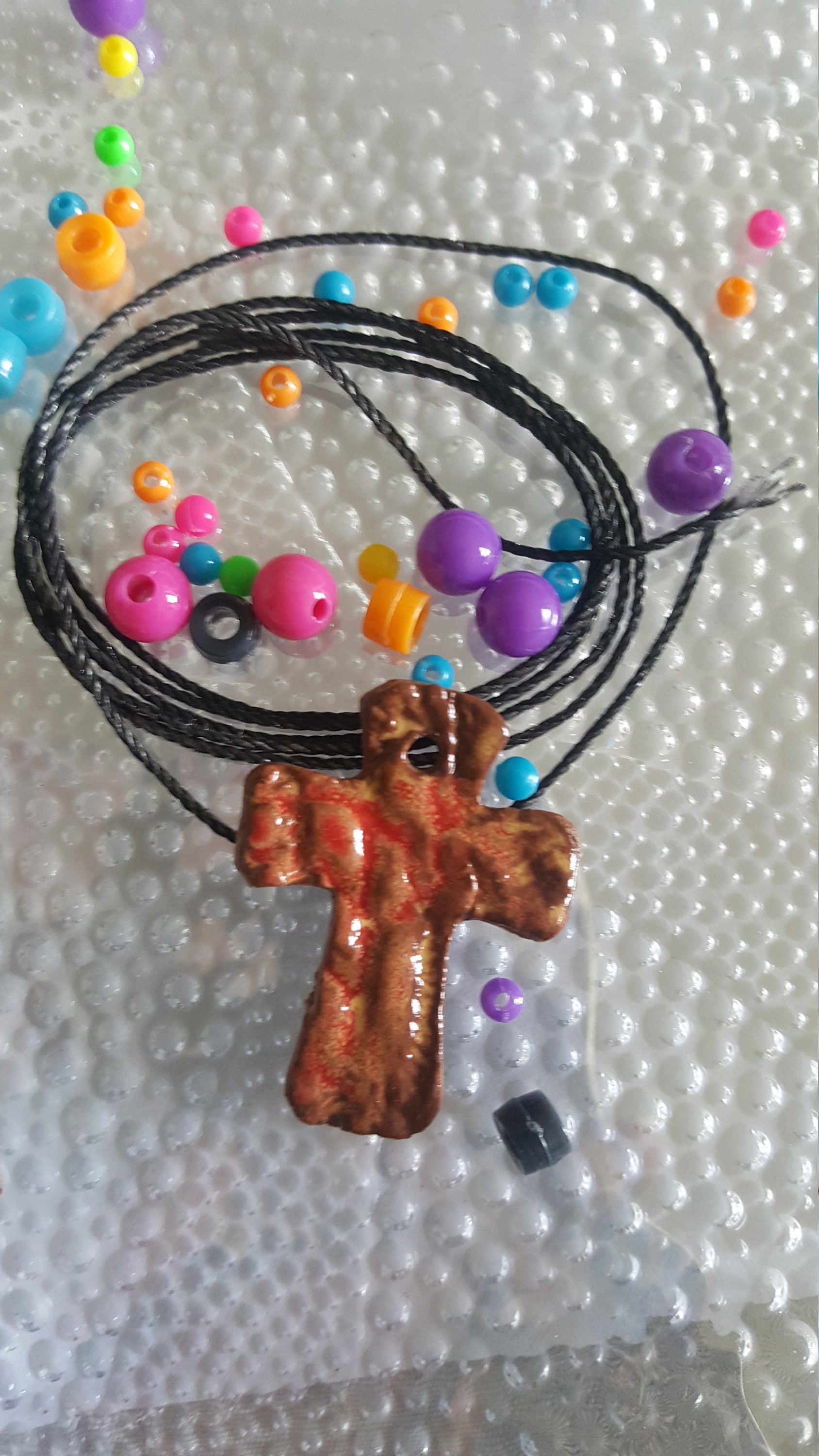Cross Necklace Craft Kit Jewelry Craft Kit Make Your Own Art Etsy