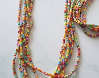 MULTICOLOR and multistrands beaded necklace by Styx River Art