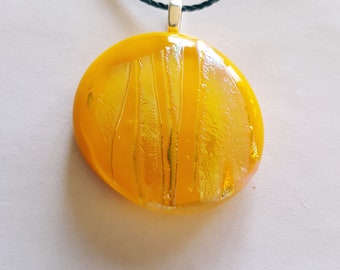 Here Comes the Sun Pendant,  Sunshine Pendant Sparkles in the Sun, with Flashes of Color, Dichroic Glass Sparkling, Styx River Art