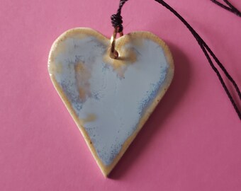 HEART Pendant, Blue Heart Necklace by Styx River Art