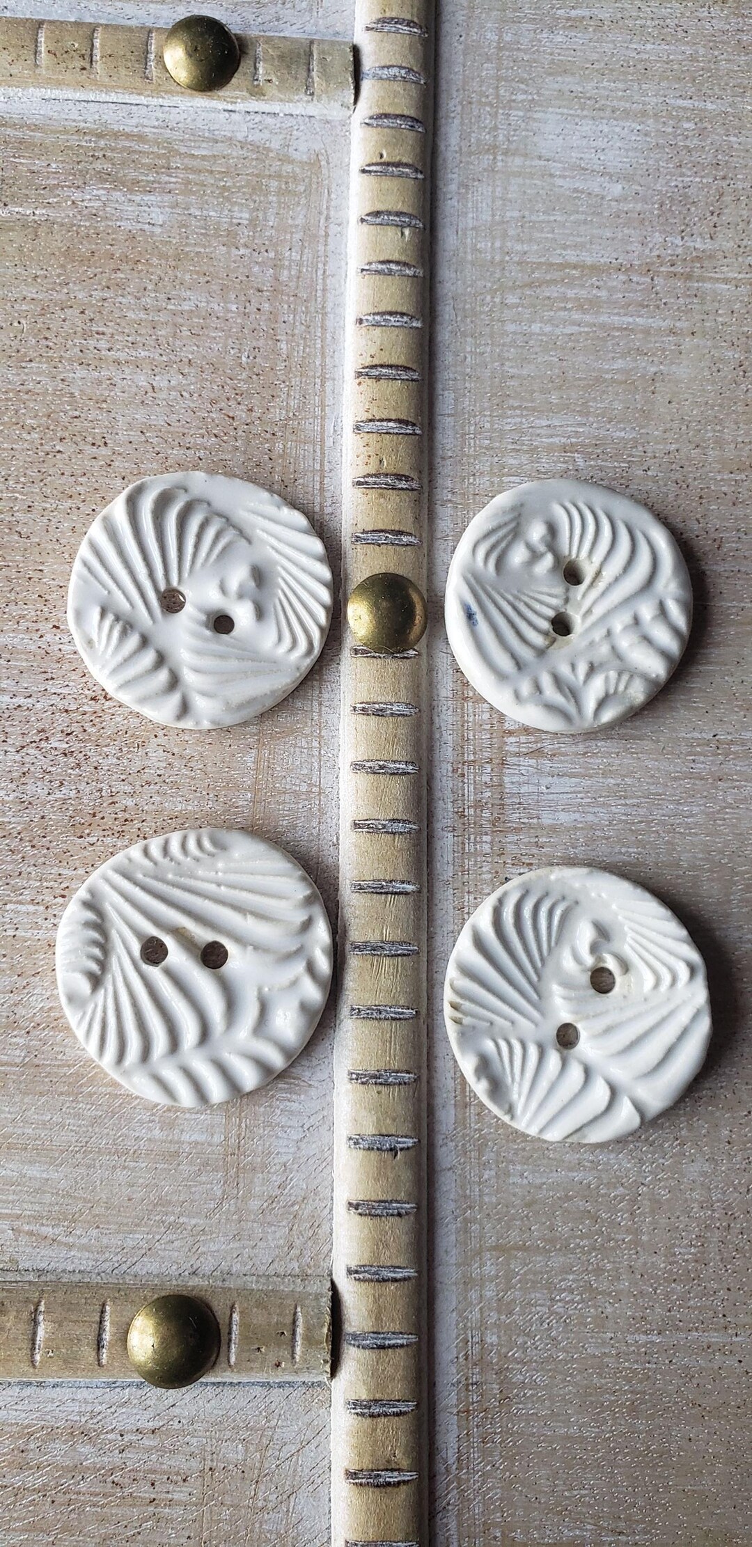 Ceramic Button Insert White Ceramic Shell Button Set Textured Buttons White Buttons Ceramic ...