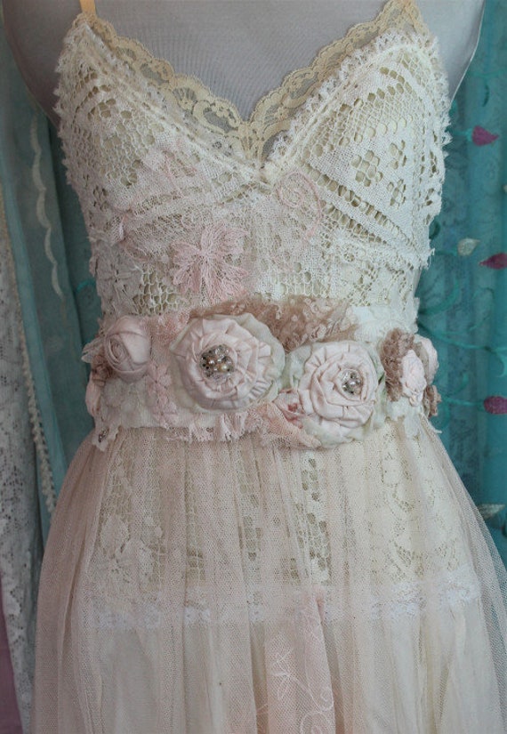 champagne rose wedding dress