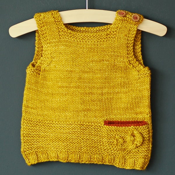 Petites Feuilles Vest PDF knitting pattern