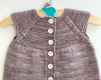 Knitting pattern girl cardigan, knitting pattern summer cardigan, short sleeve cardigan, cap sleeve sweater (3mo to 10yo) - Spelt