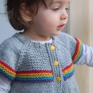 Knitting Pattern baby, knitting pattern boy, knitting pattern girl, modern style (sizes 3 months to 8 years) -Carousel