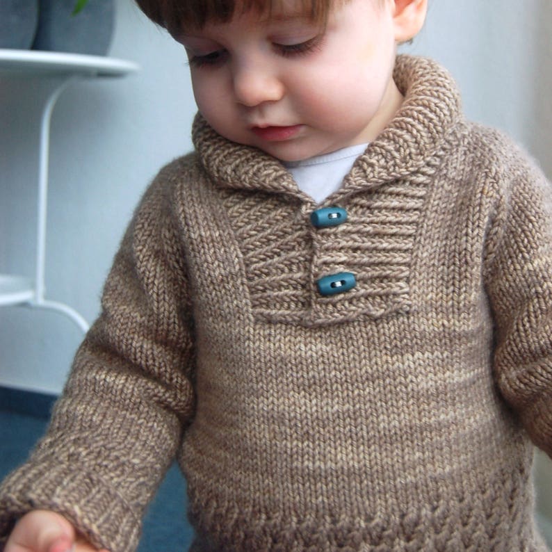 Knitting Pattern Shawl Collar Sweater Boy Sweater Knitting Etsy Canada