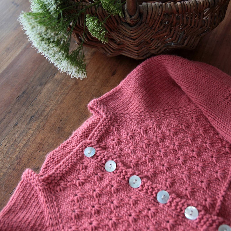 Alouette Pdf Knitting Pattern Fiche Tricot Pdf Cardigan Etsy
