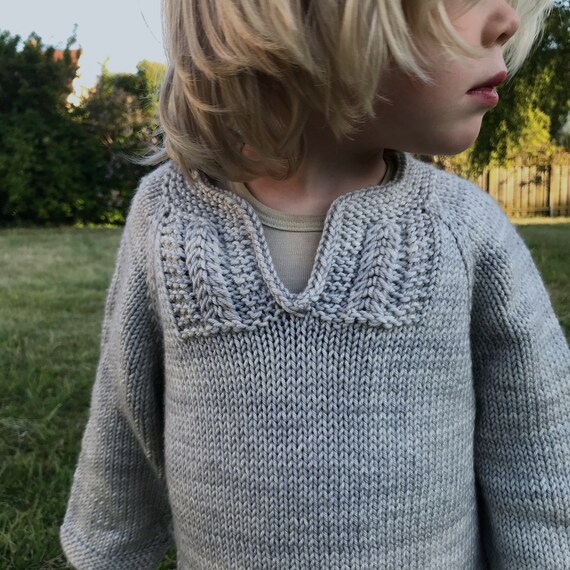Henley Sweater With Split Hem Knitting 