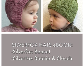 Silverfox hats discounted bundle for 2 PDF knitting patterns