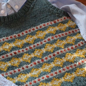 Colorwork Vest Knitting Pattern, Baby and Child Waistcoat Knitting ...