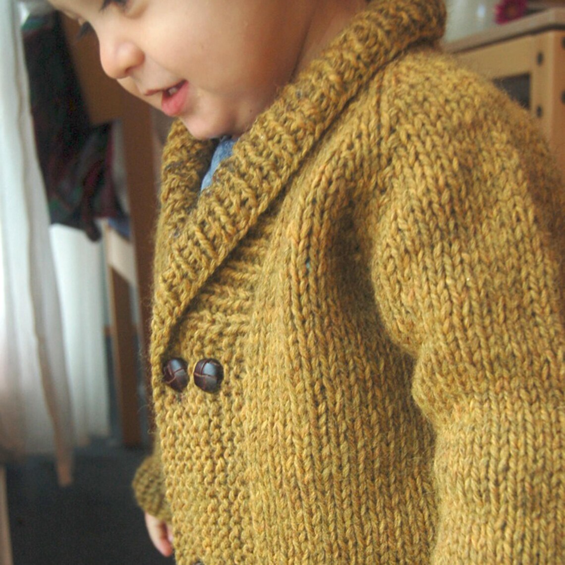 Shawl Collar Cardigan Knitting Pattern, Cozy Sweater Knitting Pattern ...