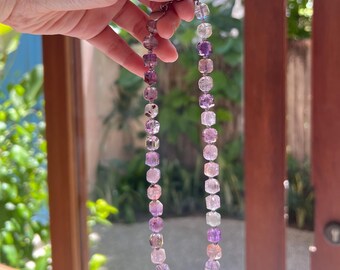 Radiant Super Seven Cube Crystal Pendant Necklace for Spiritual Seekers